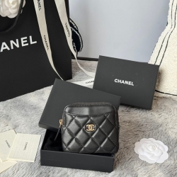 CHANEL コインパース ラムスキン レディース 11×9.5×1.5cm