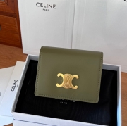 CELINE トリオンフ 名刺入れ カーフレザー レディース 10.5×8×3.5cm