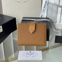 PRADA ミニウォレット サフィアーノレザー メンズ 11.2×8.5cm