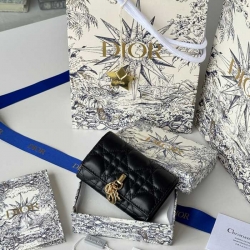 DIOR マイディオール グリシン ウォレット ラムスキン レディース 11×7.5×2.5cm