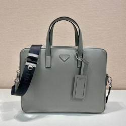 PRADA ブリーフケース サフィアーノレザー メンズ 36×28×4cm