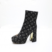 【LOUISVUITTON】ショートブーツ厚底ハイヒールブーツレディース