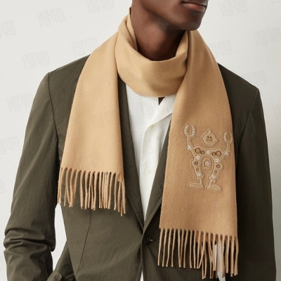 エルメス 新作2025 男女兼用スカーフ。カシミヤ 32x160