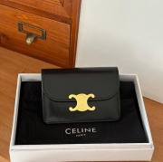 CELINE トリオンフ カードケース カーフレザー レディース 10.5×7×1cm