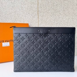 LOUIS VUITTON ディスカバリー ポシェット モノグラム シャドウ レザー メンズ 34×25×2cm