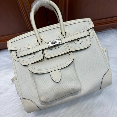 HERMES バーキン 25 カーゴ キャンバス×スウィフト レディース 25×20×13cm