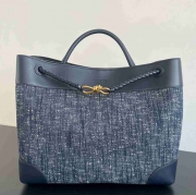 BV ショルダーバッグ デニム ハンドバッグ アンディアーモ 42×35×18cm