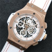 HUBLOT アエロバン ピンクゴールド 革ベルト 本格派時計