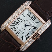 CARTIER タンクアングレーズ 18Kローズゴールド 日本語対応