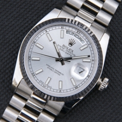 ROLEX デイデイト シルバー文字盤 メンズ 会員登録