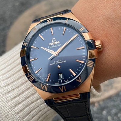 OMEGA 131.63.41.21.03.001 コンステレーション SBF製 41mm ブルー 人気