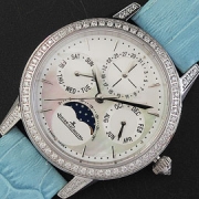 JAEGER-LECOULTRE マスターウルトラスリム ライトブルーベルト 電池式 新着