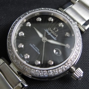 OMEGA デビル レディマティック 全面ダイヤ レディース