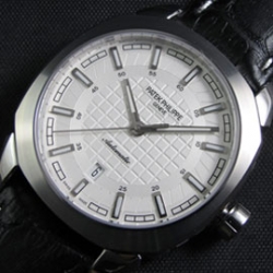 PATEK PHILIPPE ホワイトビスケットテクスチャー メンズ腕時計