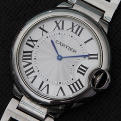 CARTIER バロンブルー クォーツ搭載 シルバー文字盤 鏡面仕上げ 大好評