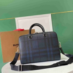BURBERRY ロンドン チェック ブリーフケース メンズ 37×27×9cm