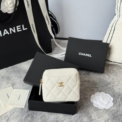 CHANEL コインパース カーフレザー レディース 11×9.5×1.5cm