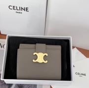 CELINE ヴィクトワール ショートウォレット カーフレザー レディース 10.5×8×2cm