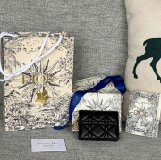 DIOR カードケース ラムスキン レディース 10.5×7.5×2.5cm