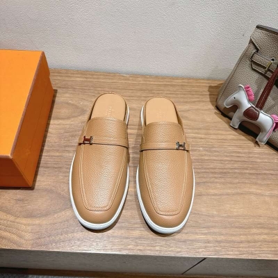 【HERMES】SS25スリッポンレザースリッポンメンズレディース