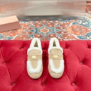 【MIUMIU】ウールローファードライビングシューズレディース