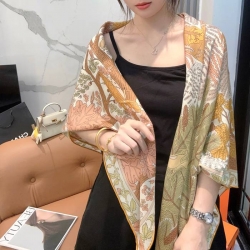 エルメス 2025年秋冬新作 両面同色シルクカシミヤストール 140x 140cm