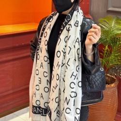 シャネル 新作 銀糸カシミヤスカーフ 110x200cm