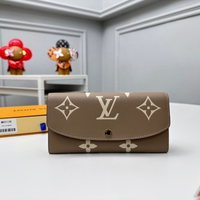 LOUIS VUITTON エミリー ウォレット モノグラム アンプラント レザー レディース 19×10×2cm