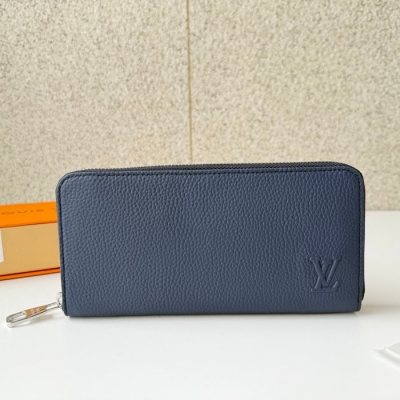 LOUIS VUITTON ジッピー ウォレット LVアエログラム レザー メンズ 21×10×2.5cm
