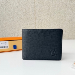 LOUIS VUITTON ミュルティプル ウォレット LVアエログラム レザー メンズ 5×9×1.5cm