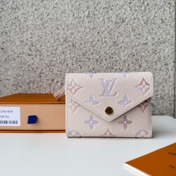 LOUIS VUITTON ヴィクトリーヌ ウォレット モノグラム レザー レディース 12×9.5×2.5cm