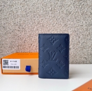 LOUIS VUITTON オーガナイザー ド ポッシュ カーフレザー メンズ 7.5×11.1×1cm