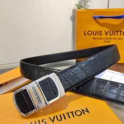 LV メンズ ベルト 自動バックル 35mm