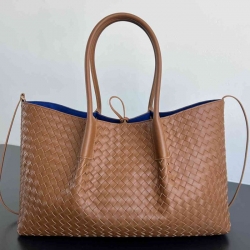 BV トートバッグ レザー ハンドバッグ 編み込み 23×43×14.5cm