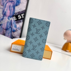 LOUIS VUITTON ブラッサ ウォレット モノグラム シャドウ レザー メンズ 19×10cm