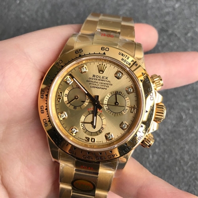 ROLEX デイトナ M116508 40mm シャンパン 8Pダイヤ 芸能人愛用