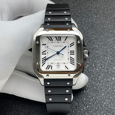 CARTIER WSSA0009 サントス ドゥ カルティエ LM ラバー 本物級