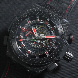 HUBLOT キングパワー アイルトンセナ 28800振動 自動巻き スケルトン クロノグラフ