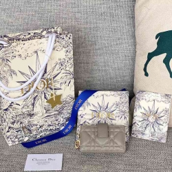 DIOR レディディオール 5スロットカードケース ラムスキン レディース 10.4×7×2cm