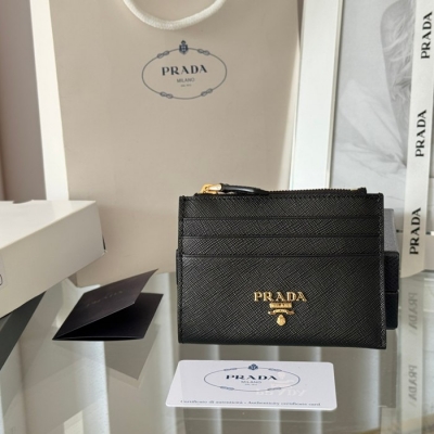 PRADA カードケース サフィアーノレザー ユニセックス 12×8.5cm