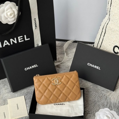 CHANEL カードケース カーフレザー レディース 11×7.5cm