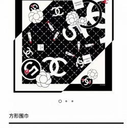 シャネル 新作。シャネルNo.5スカーフ。シルクスカーフ 90x90cm