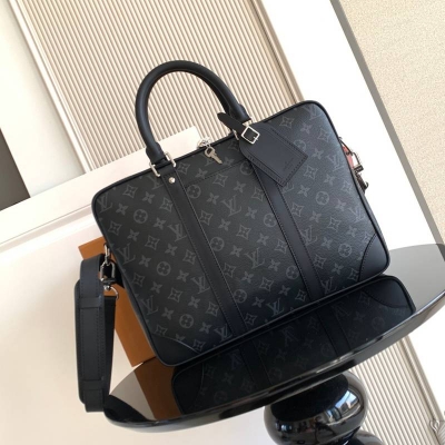 LOUIS VUITTON ボヤージュ ブリーフケース モノグラムエクリプス メンズ 36.5×27.5×6cm