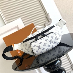 LOUIS VUITTON ラッシュ ウエストバッグ モノグラムシャドウ レザー メンズ 30×15×8cm