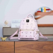 MCM スタイル ビゼトス スターク 超ミニ リュック ピンク サイズ：21×10×17.5cm