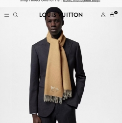 ルイ ヴィトン 新作両面ラムカシミヤスカーフ 30x180cm