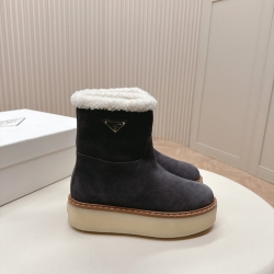 【PRADA】ウールブーツレディース