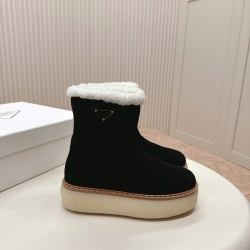 【PRADA】ウールブーツレディース