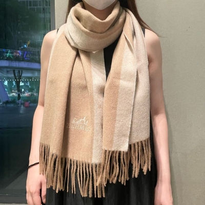 エルメス プレミアムカシミヤスカーフ 32x180