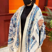 ディオール 銀糸スカーフ 100x200cm